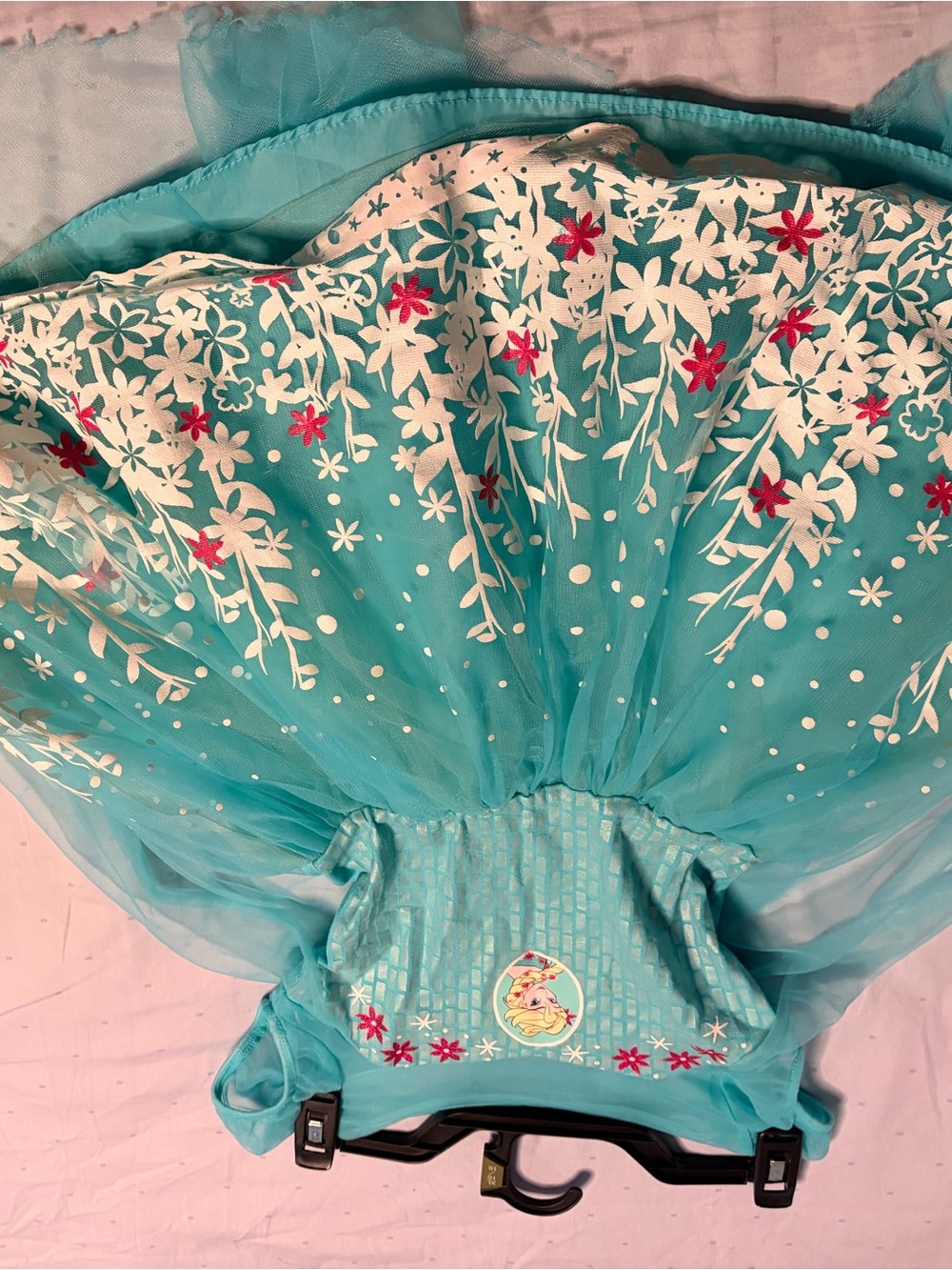 Disney Teal Floral Tulle Princess Dress